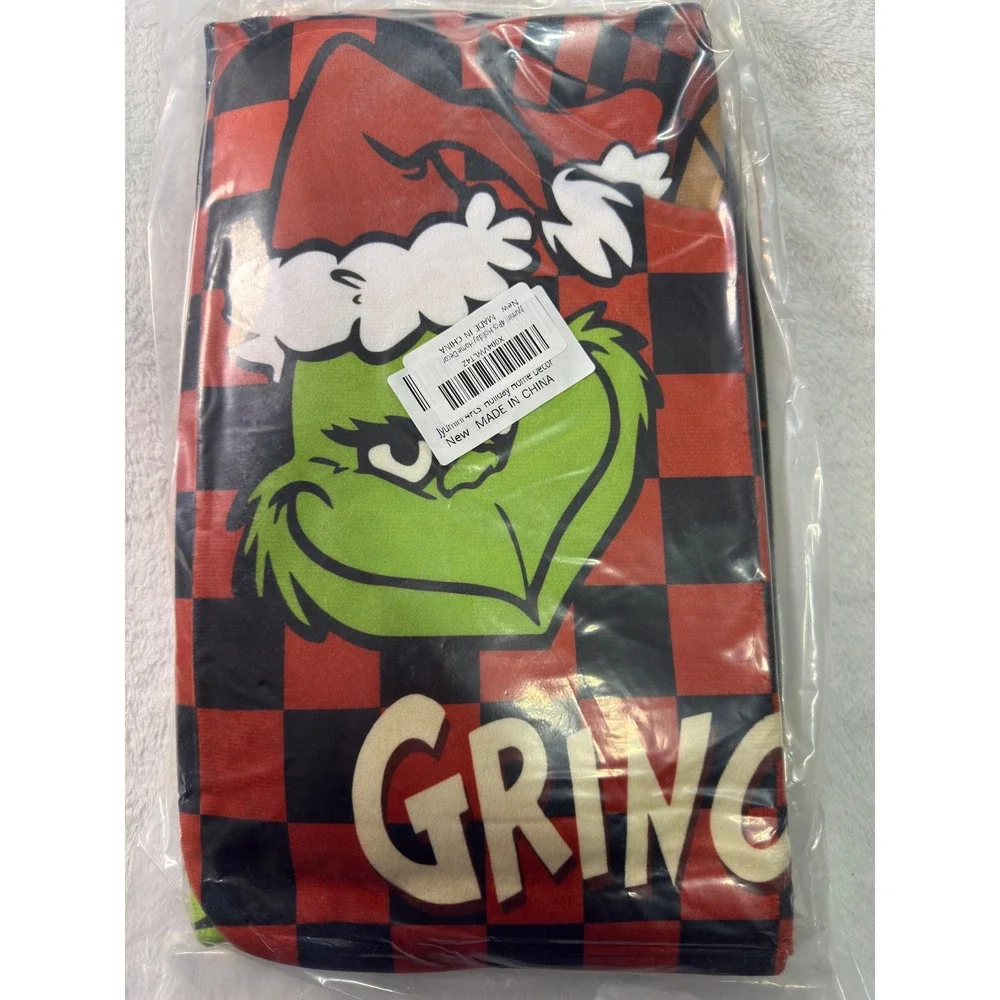 Grinch Christmas 4 Pc Bathroom Decor Set Shower‎ Curtain Rugs Toilet Seat Cover